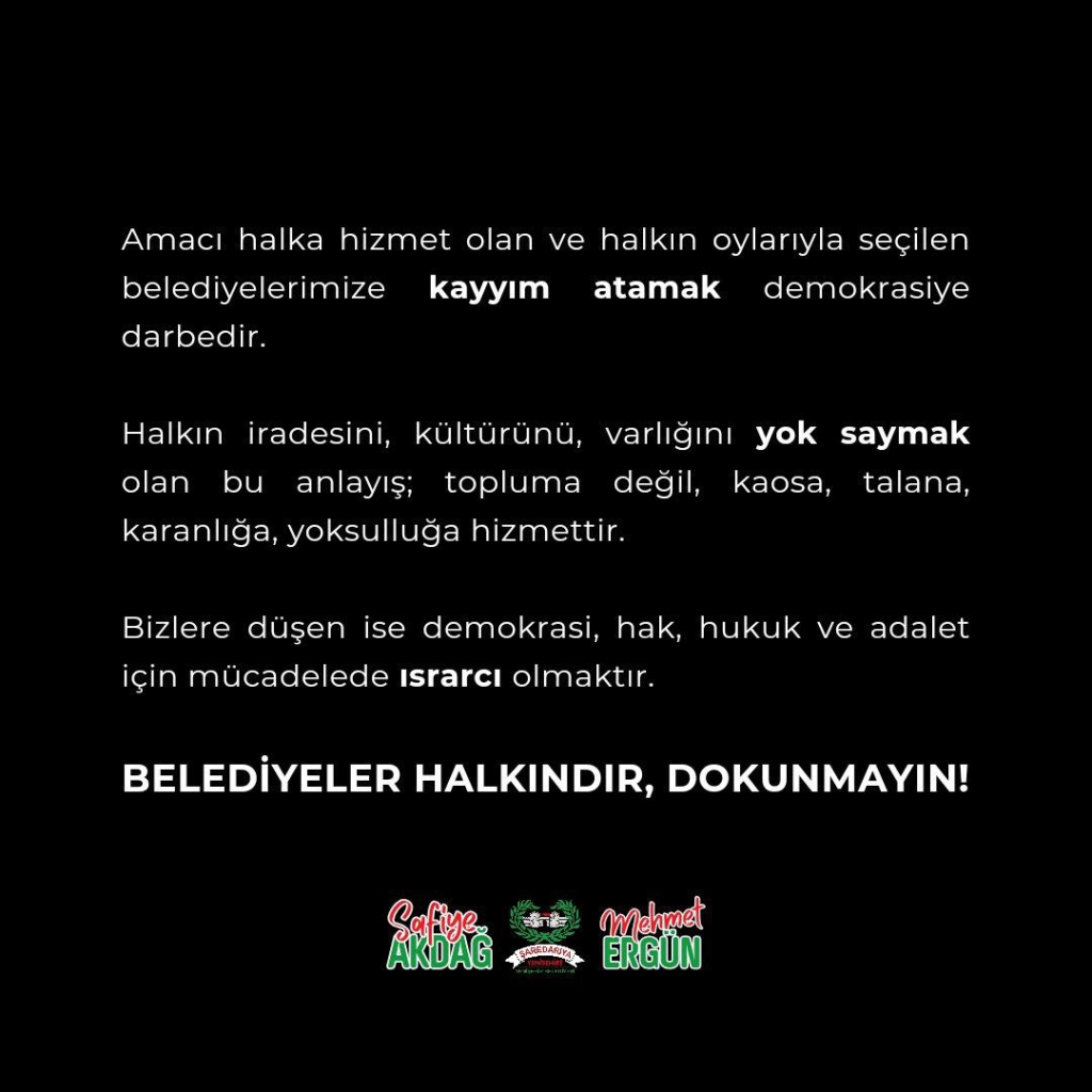  Belediyeler halkındır, dokunmayın!