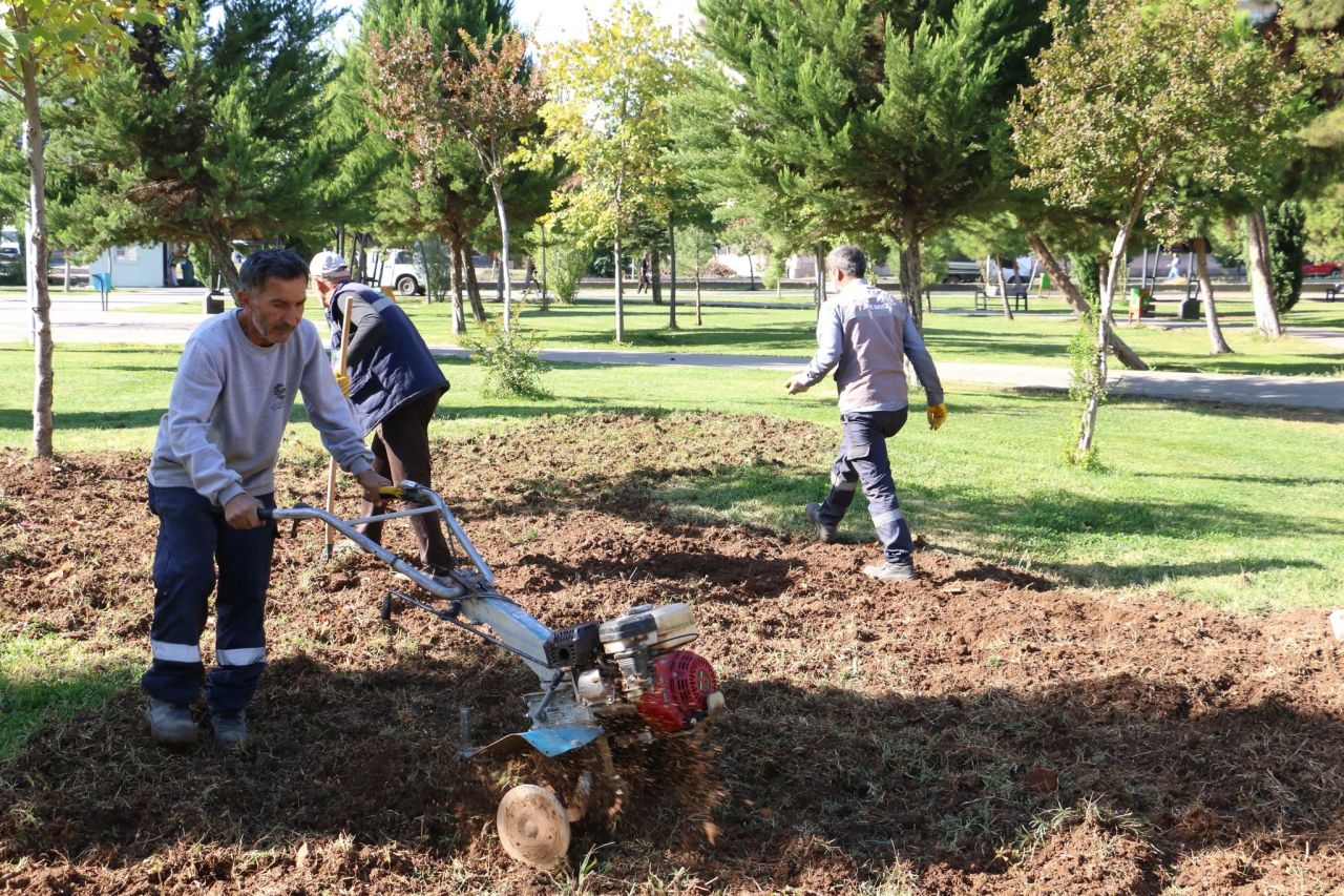 Fabrika Mahallesi’nde  Çim Yenileme Çalışmaları