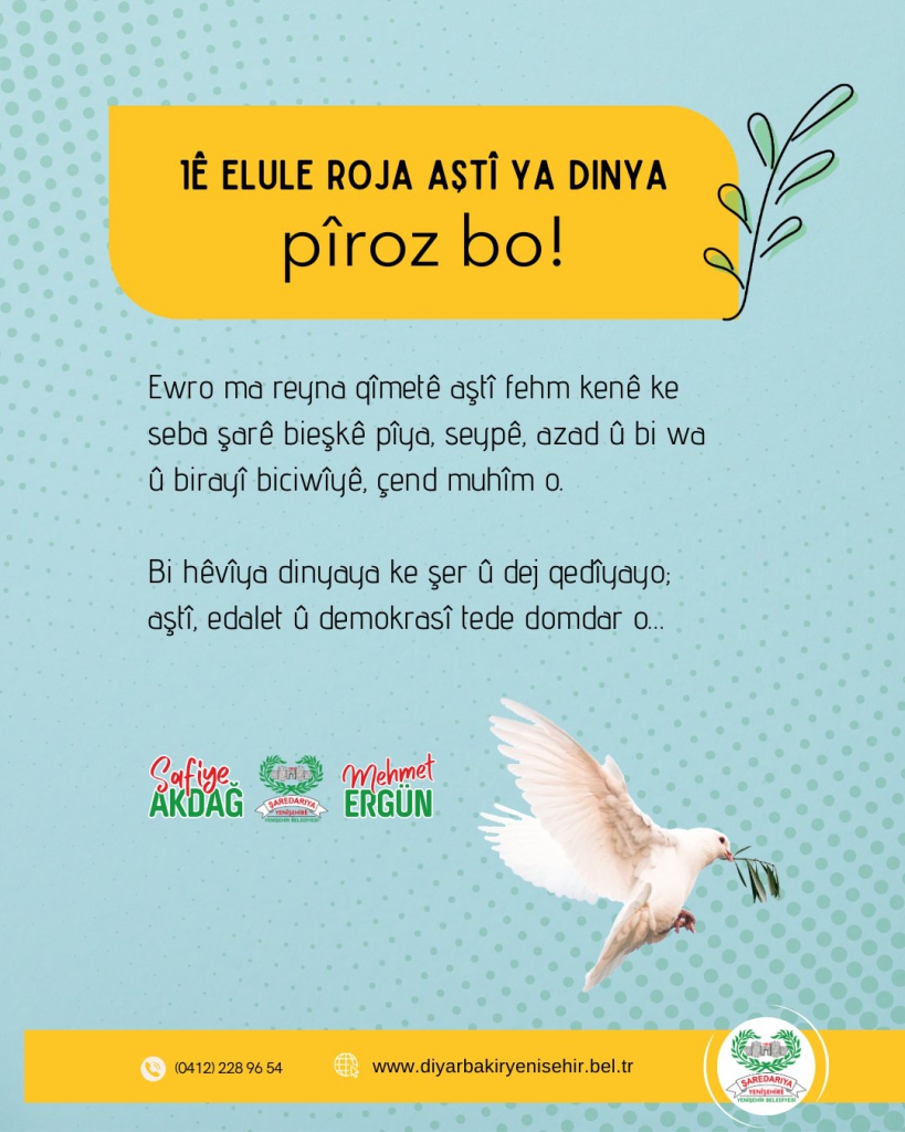 1 Eylül Dünya Barış Günü kutlu olsun!