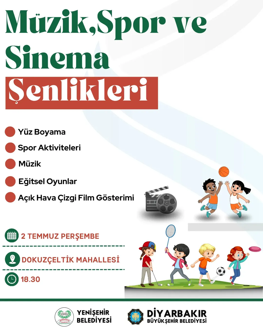 Mahallelerimizde Kültür, Spor ve Sinema Şenlikleri Başlıyor